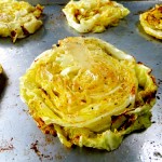 roasted cabbage slices