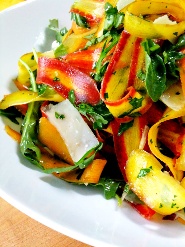 Rainbow Carrot Ribbon Salad - Proud Italian Cook