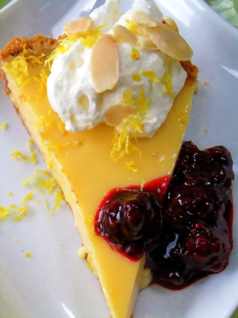 Limoncello Tart with Amaretti Cookie Crust and Blueberry Blackberry ...