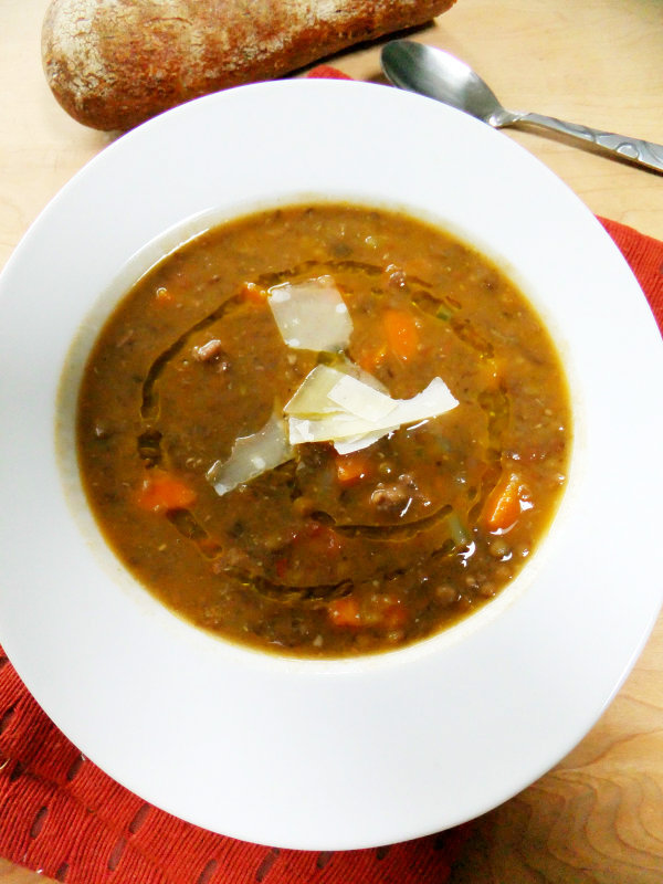 sausage and lentil soup