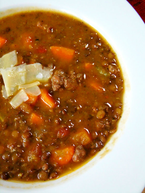 sausage and lentil soup