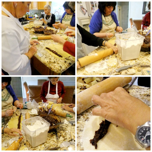 making Italian fig cookies