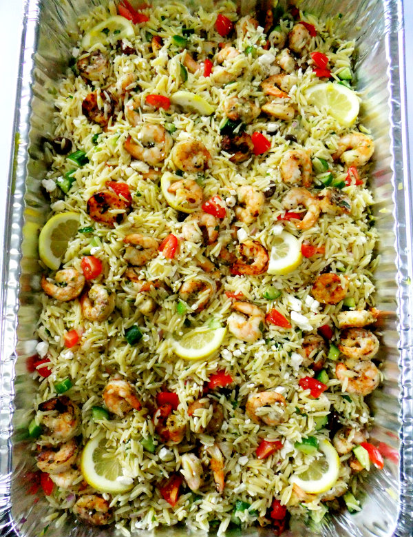 grilled shrimp and orzo salad