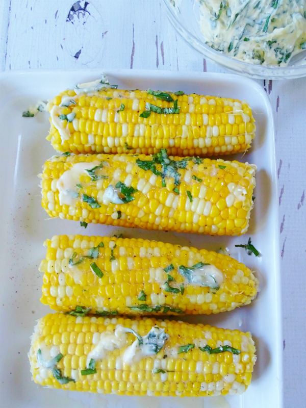 basil buttered corn