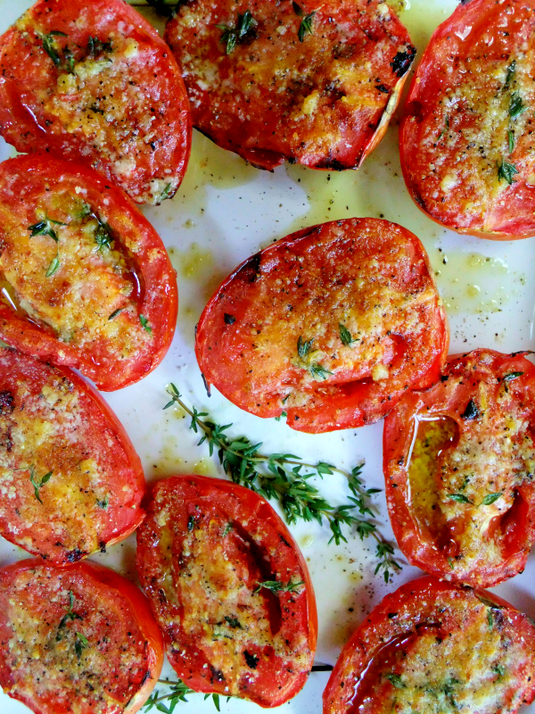 garlic grilled tomatoes