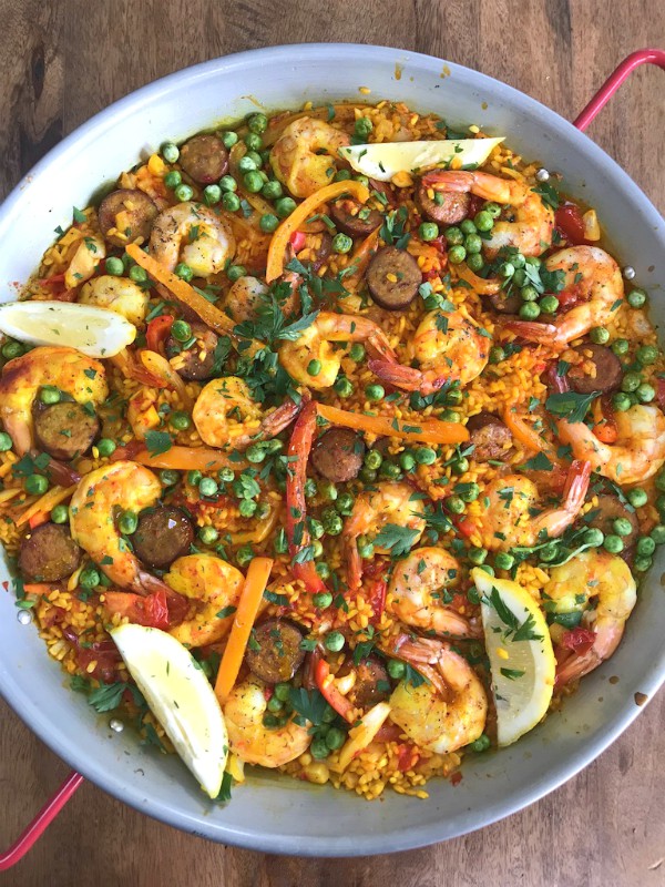 grilled paella