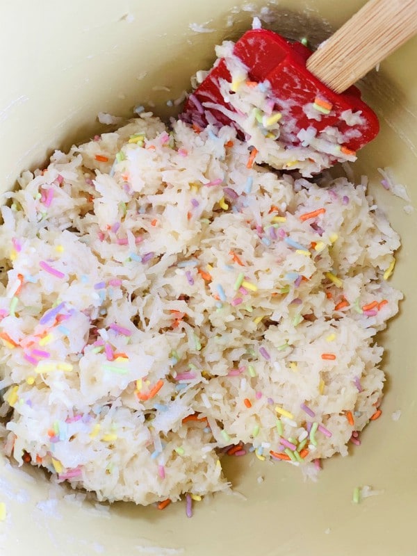coconut and sprinkles