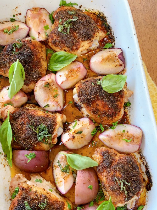 chicken with peaches