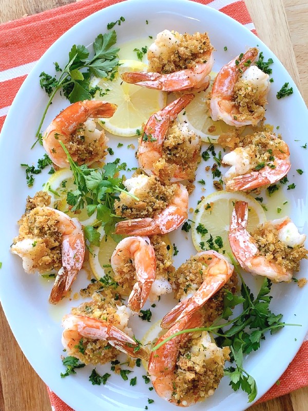 platter of shrimp
