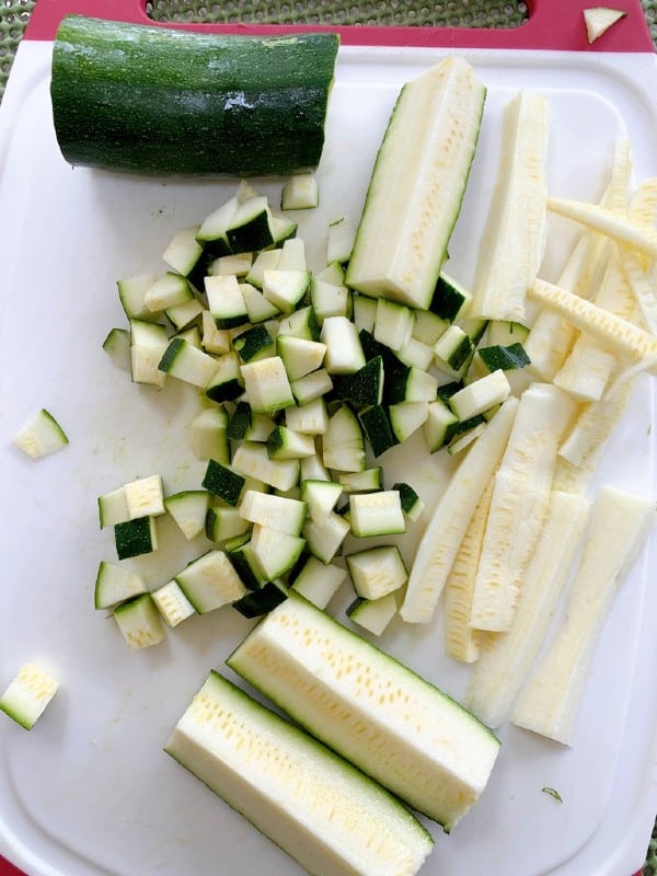 chopped zucchini