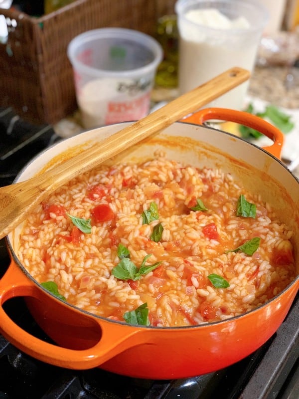 cooked tomato risotto