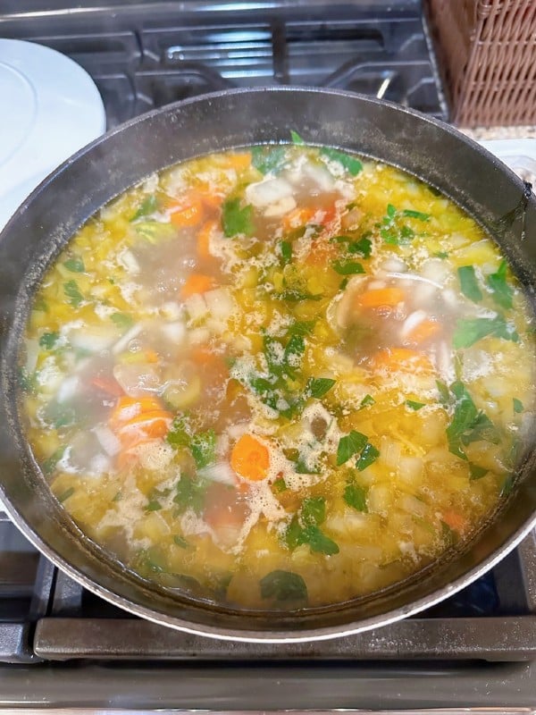 pot of chicken soup