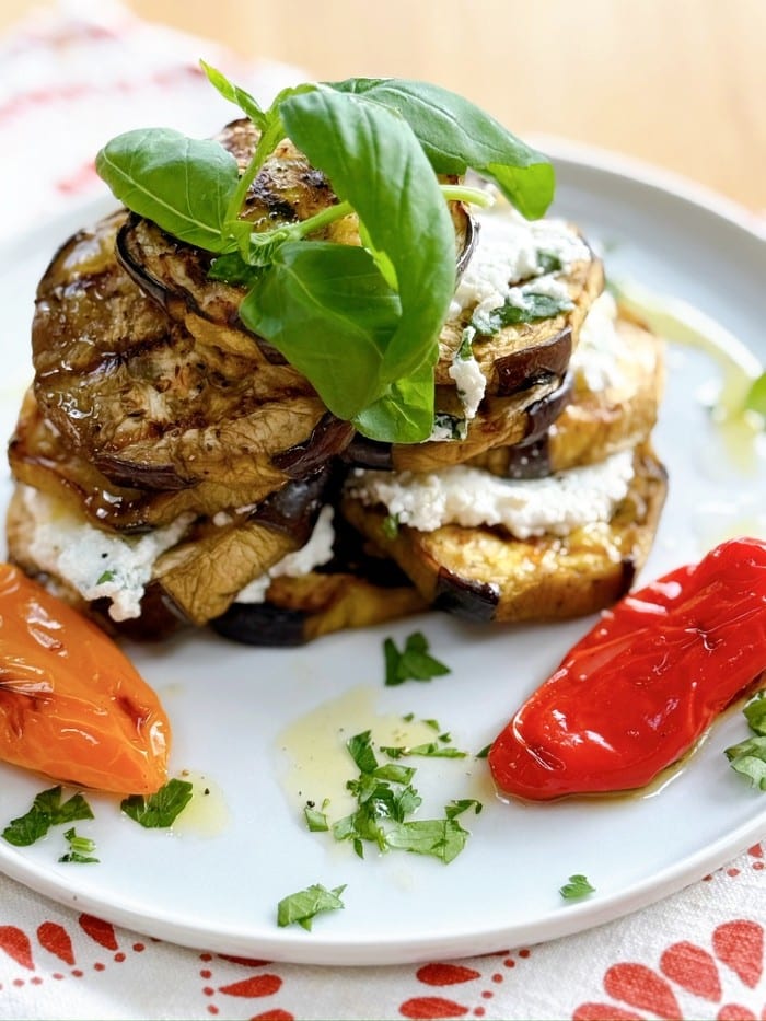 stacked eggplant