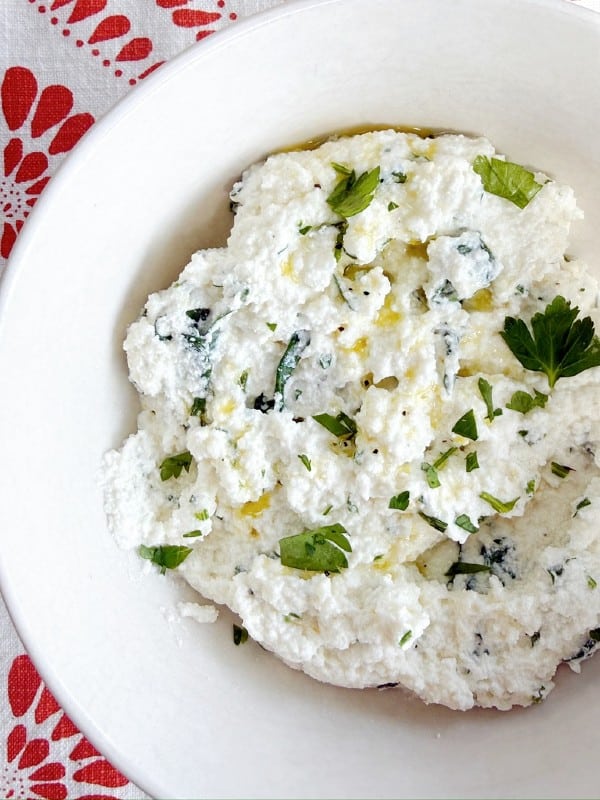 herby ricotta mix