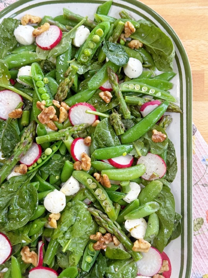 snap peas and aspragus salad