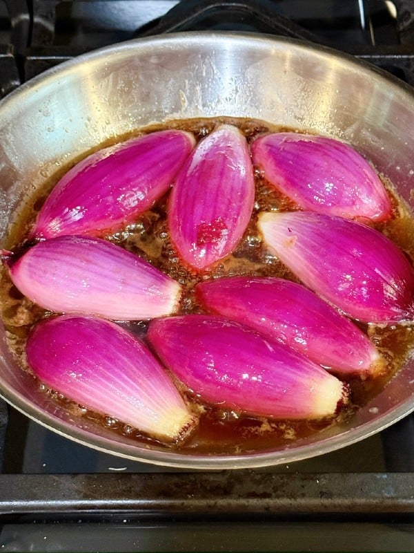 simmered Tropea onions