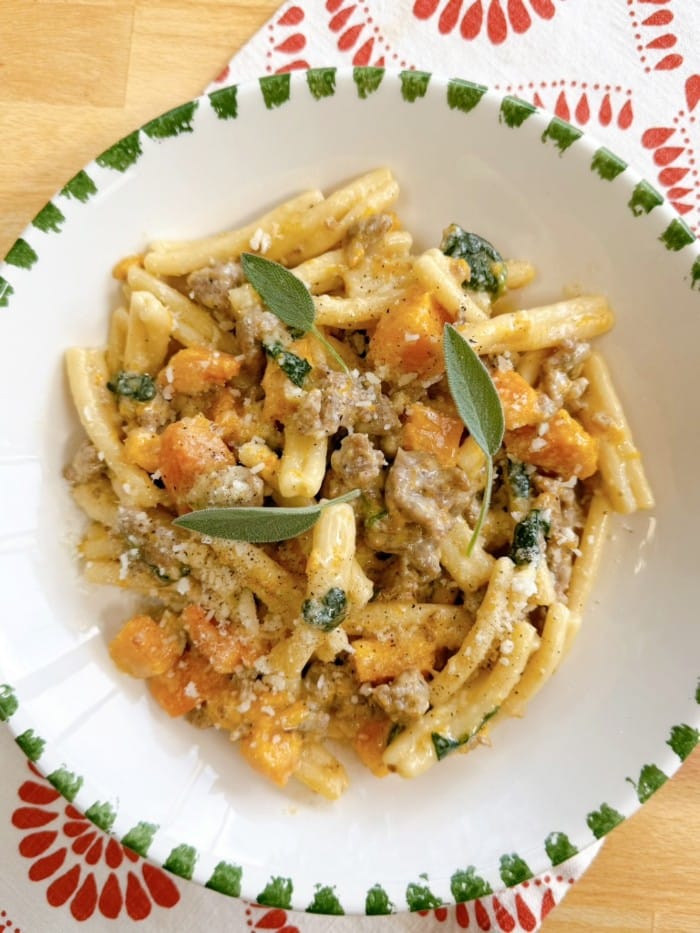 creamy squash and pasta