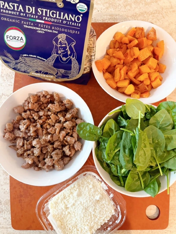 fall pasta ingredients
