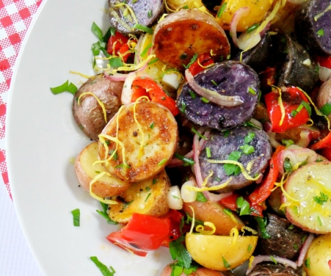 red white blue potato salad