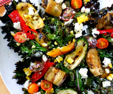 grilled kale salad