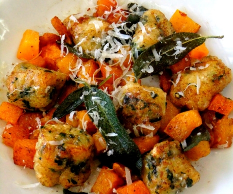 pan fried kale gnocchi