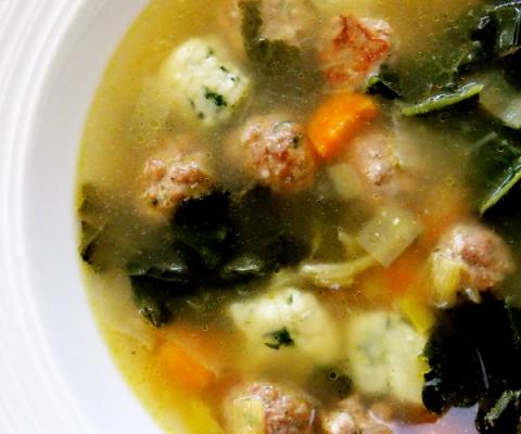 gnocchi and meatball soup