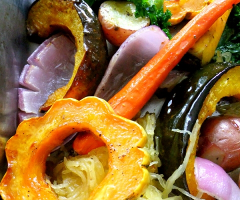 roasted autumn veggies