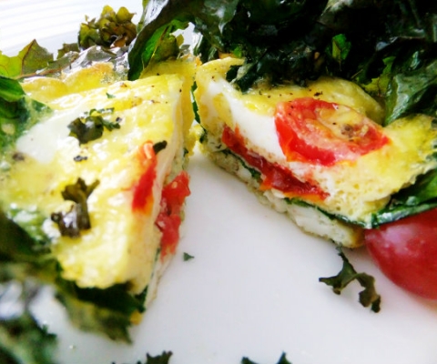 kale baked egg