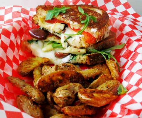 mediterranean grilled cheese