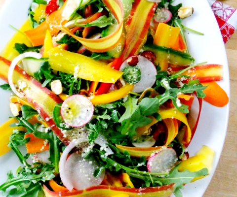 summer carrot ribbon salad