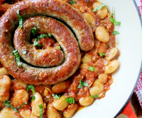 corona beans and sausage