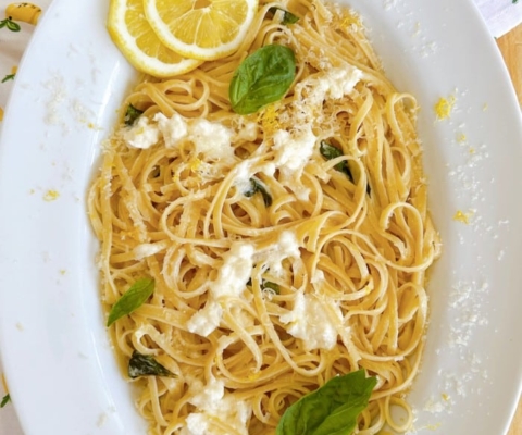 lemon burrata pasta